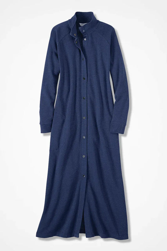 Snap-Front Sweatshirt Lounger