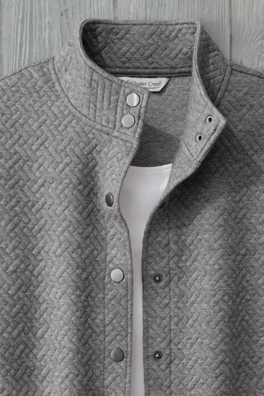 Tulip-Hem Jacquard Vest