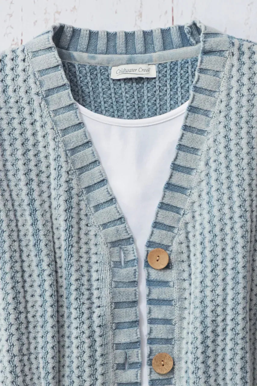 Vintage Wash Cap Sleeve Cardigan