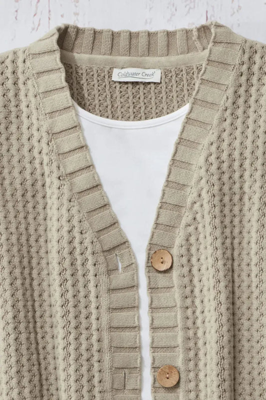 Vintage Wash Cap Sleeve Cardigan