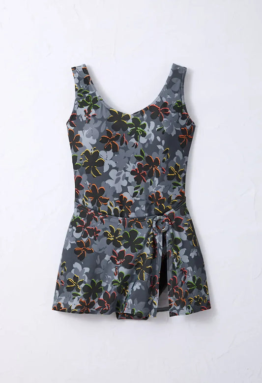 Vibrant Flora ShapeMeTM Sarong Swimdress