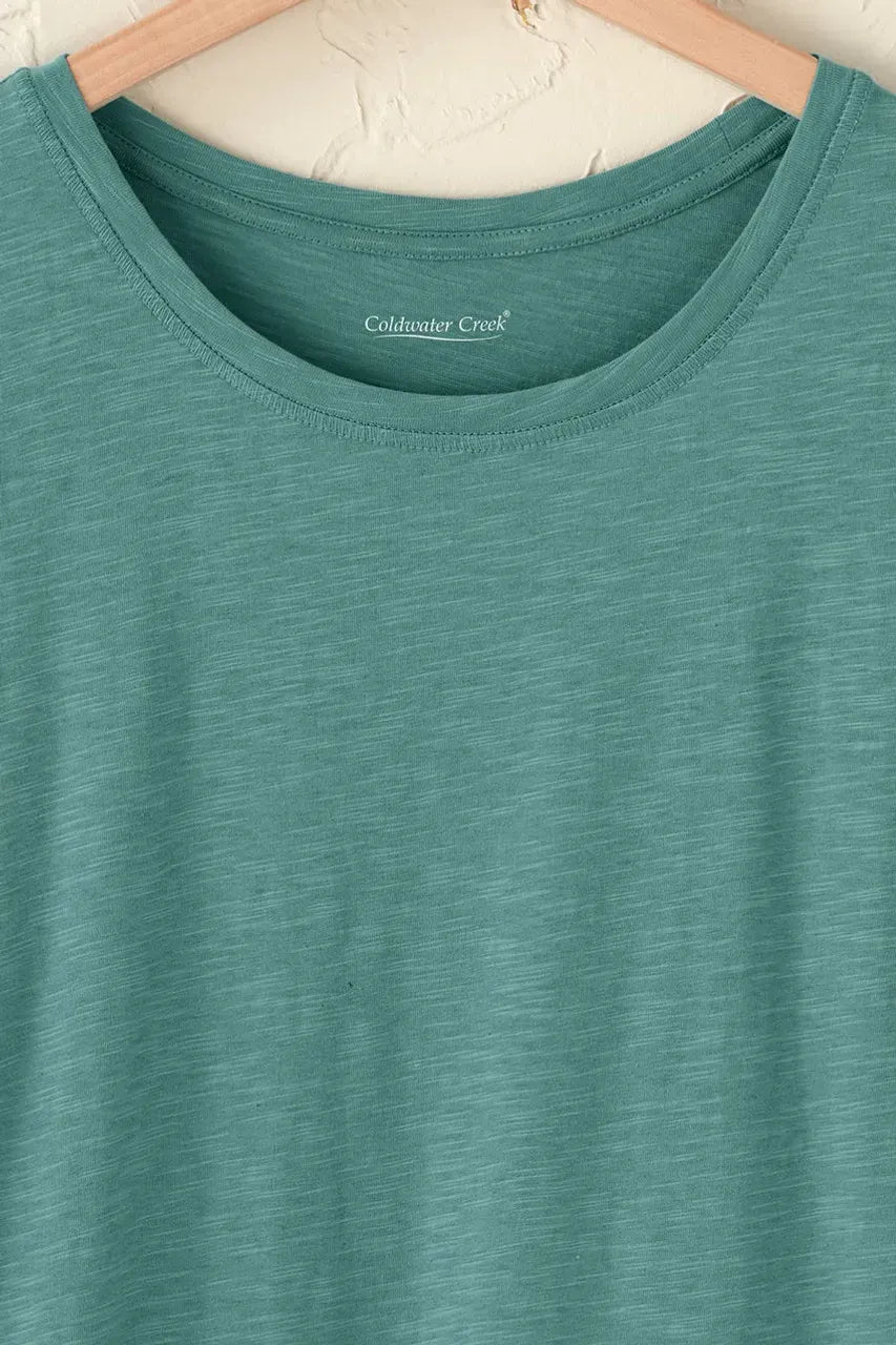Ruffled Charm Slub Tee