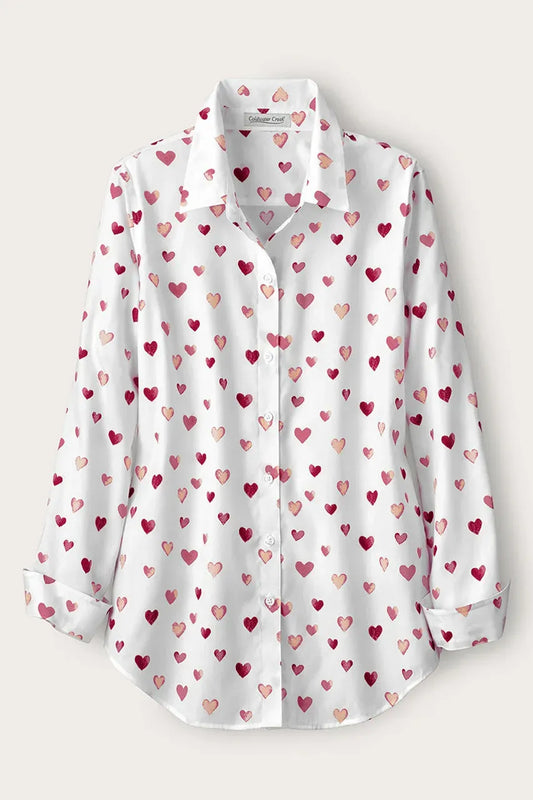 Confetti Hearts Long-Sleeve No-Iron Shirt