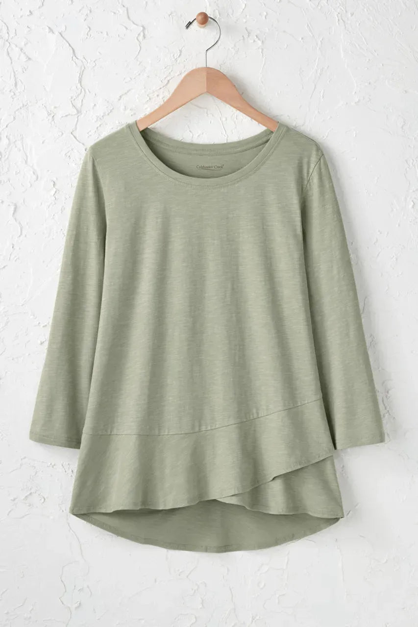 Ruffled Charm Slub Tee
