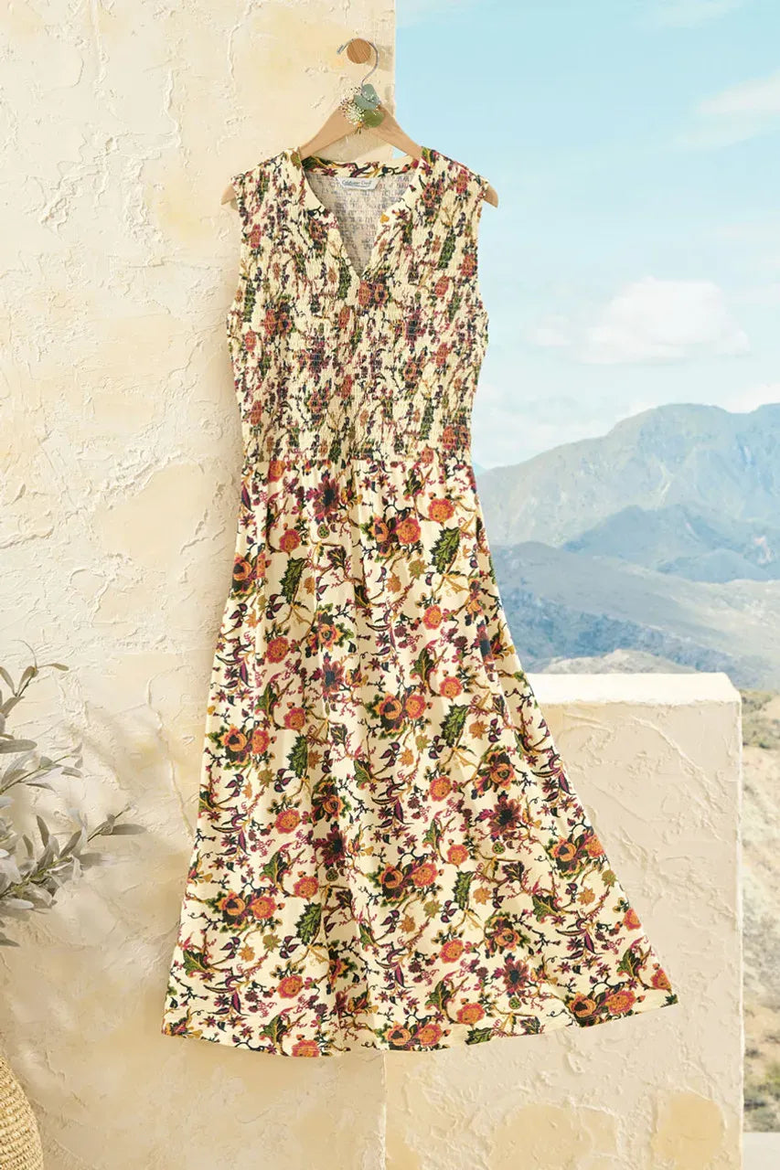Spiced Floral Smocked Dress