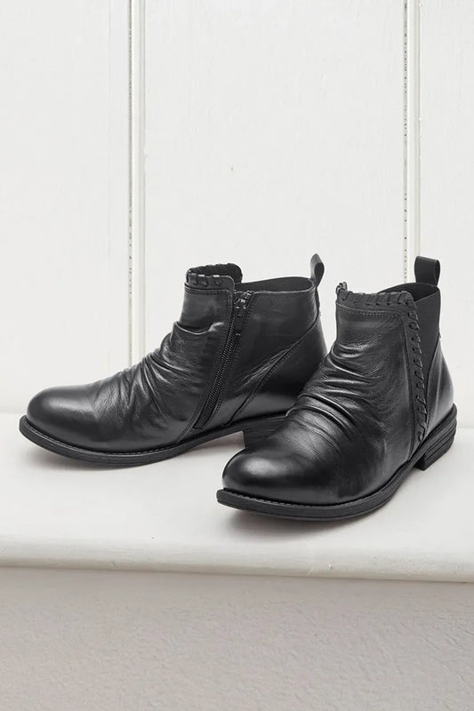 Carmen Leather Booties by Walk With MeTM.