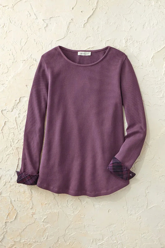 Plaid Pathways Waffle Tee