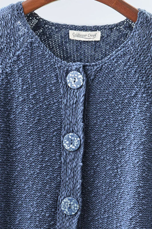 Buttoned Slub Cardigan