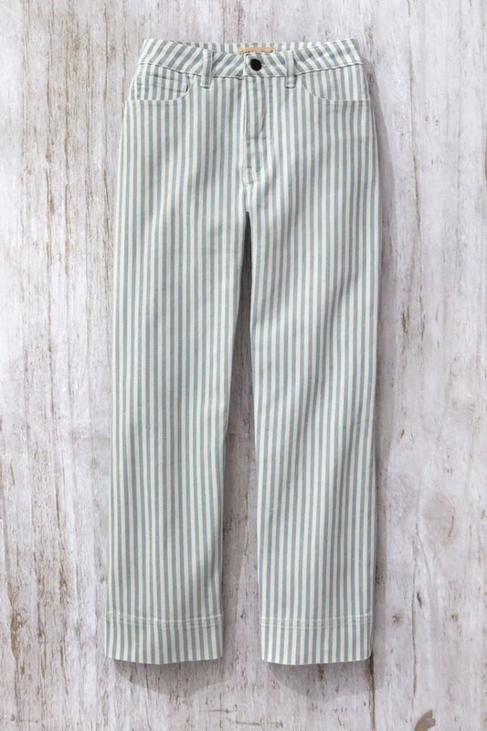 Railroad Stripe Cropped Jeans