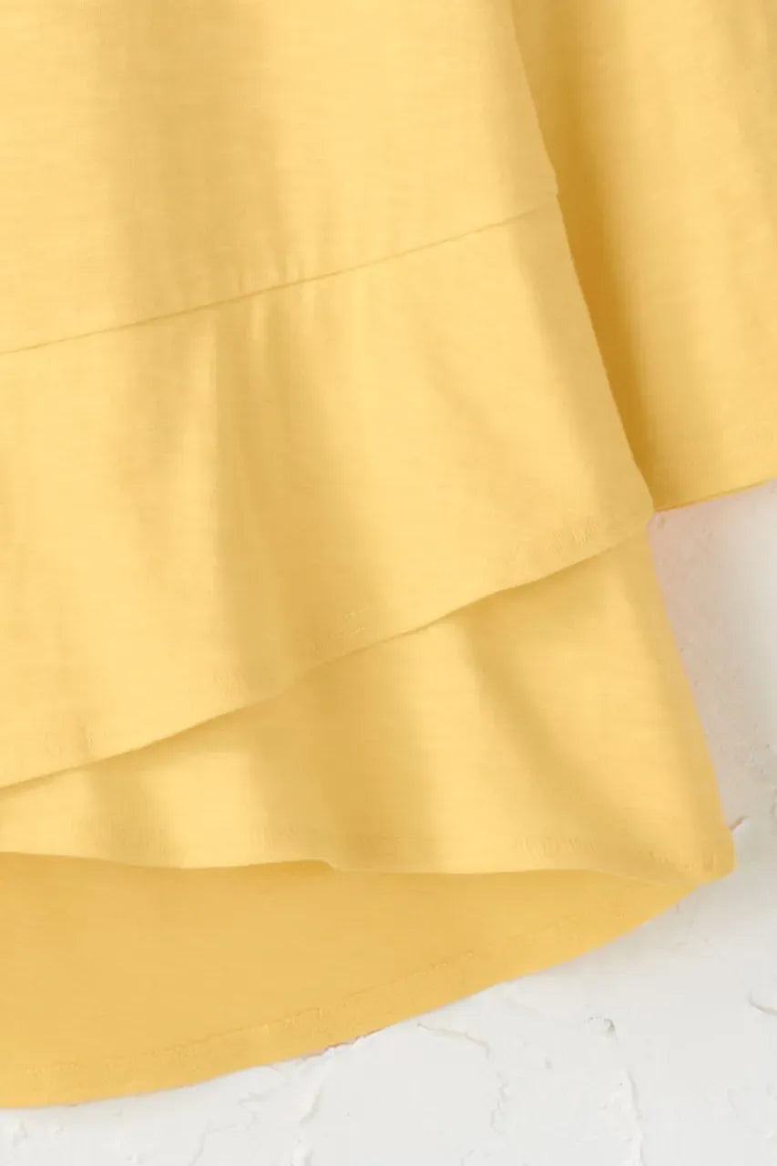 Ruffled Charm Slub Tee