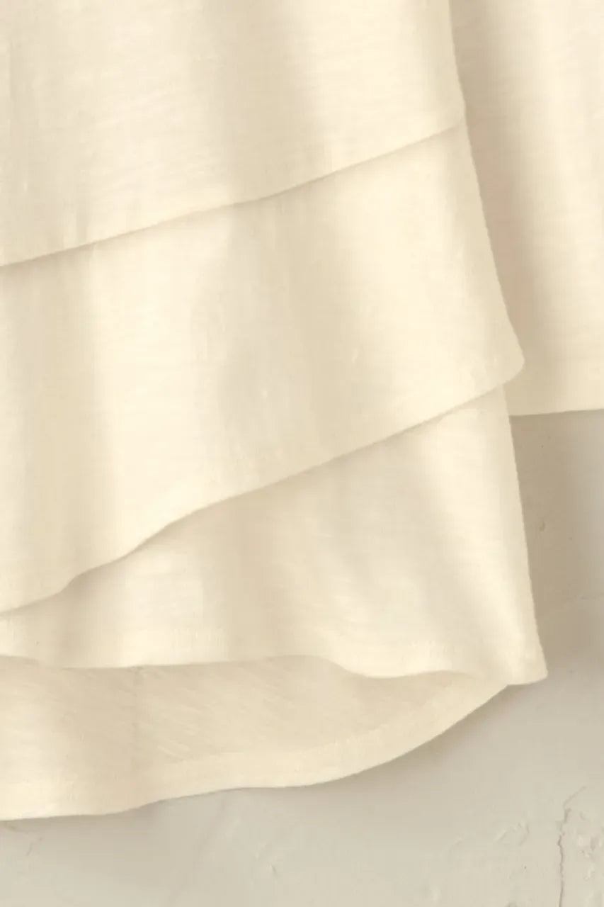 Ruffled Charm Slub Tee