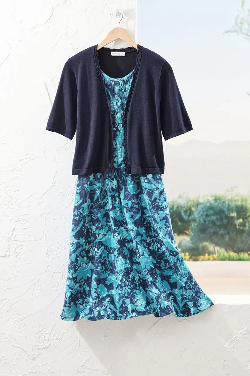 Shadow Dance Smocked Gauze Dress