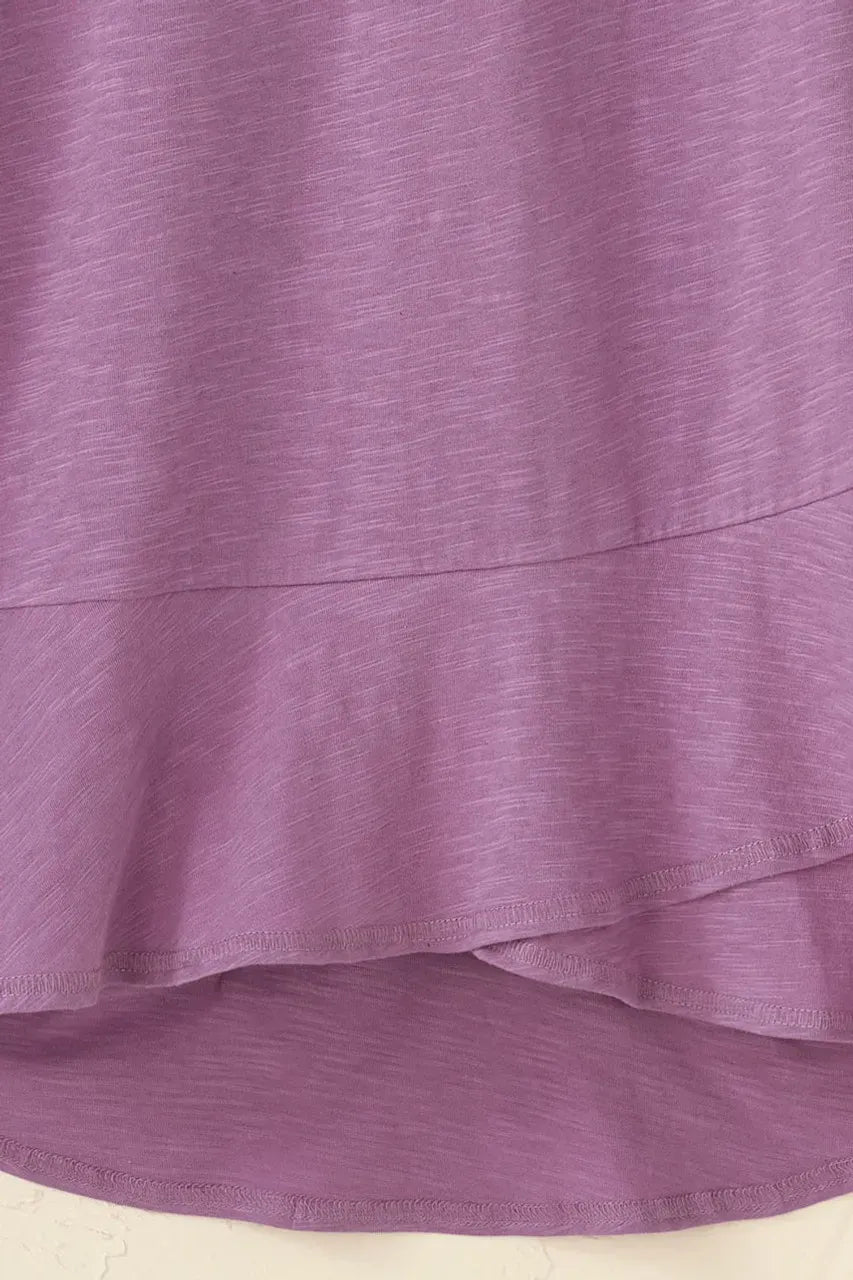 Ruffled Charm Slub Tee
