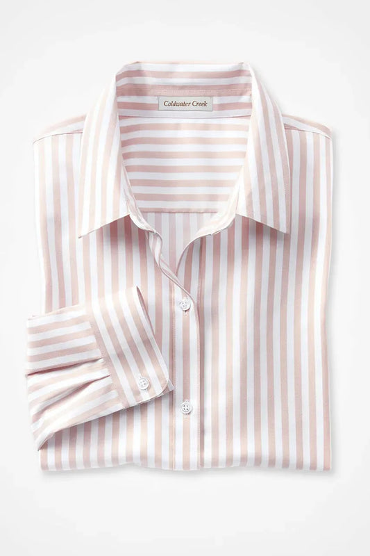 Striped No-Iron Long-Sleeve Shirt