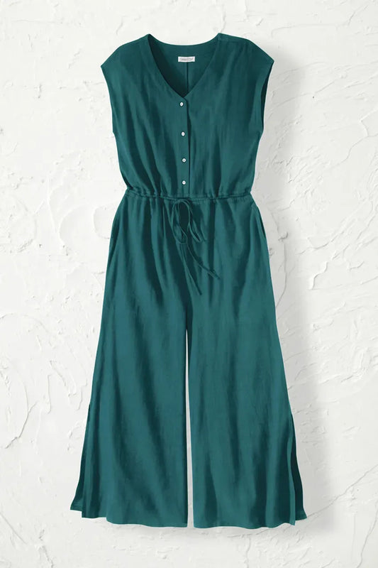 Summer Light Button-Front Jumpsuit