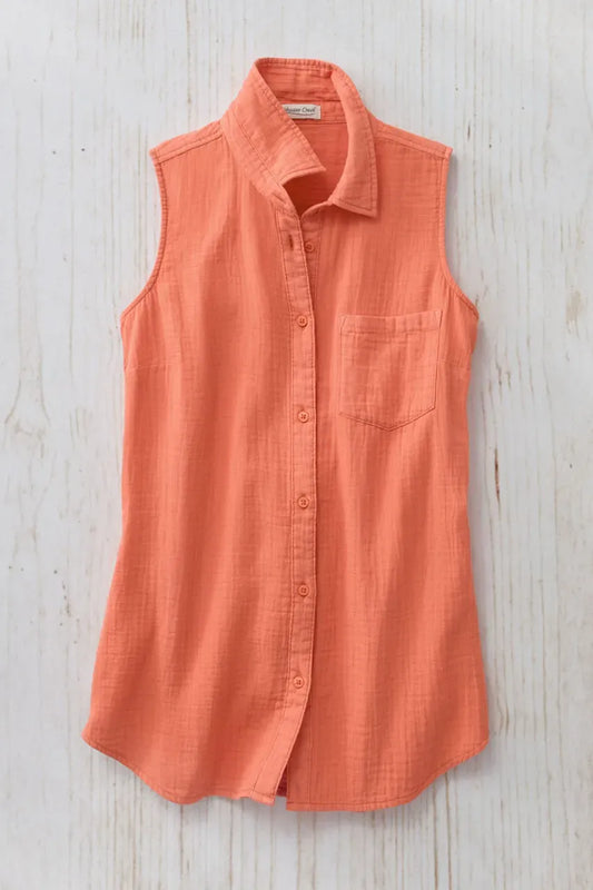 Summer Breeze Gauze Sleeveless Tunic