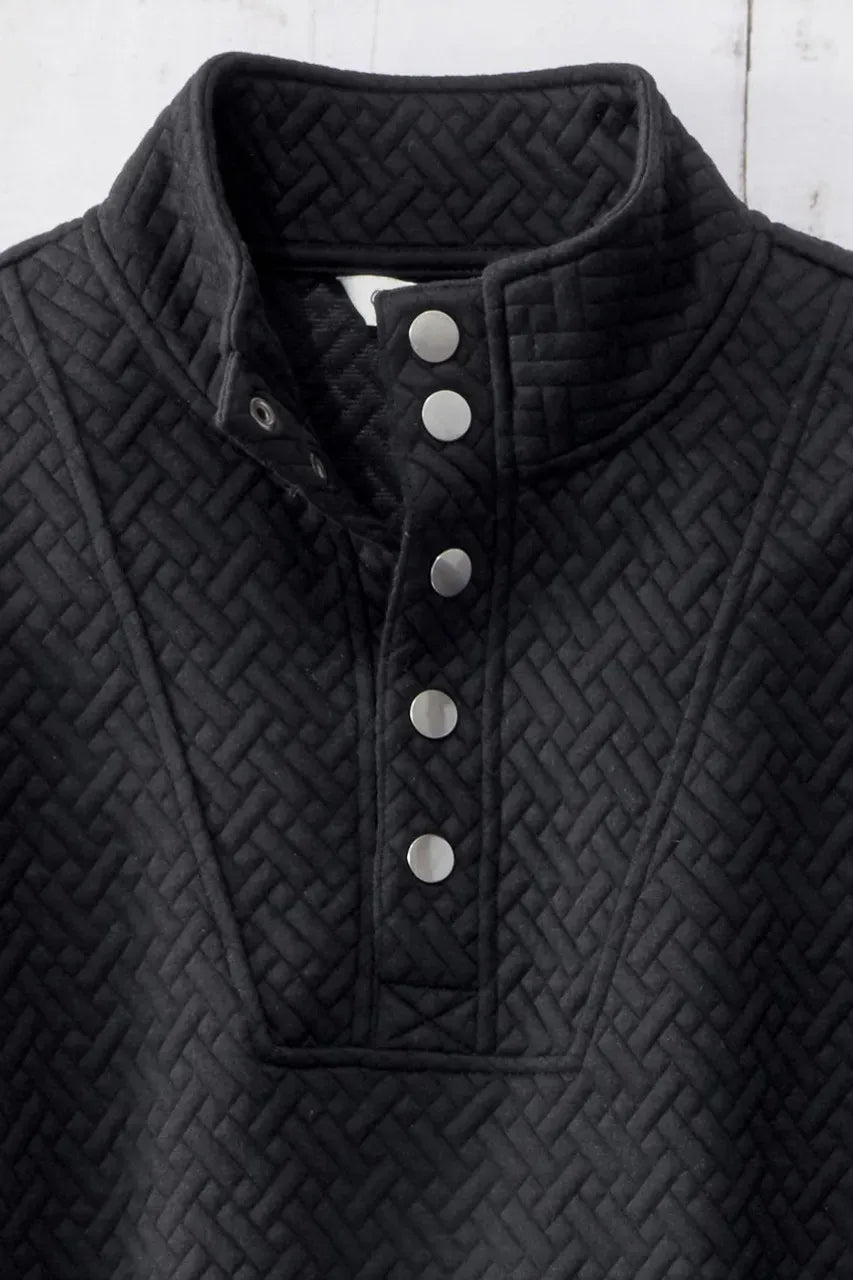 Tulip-Hem Jacquard Pullover