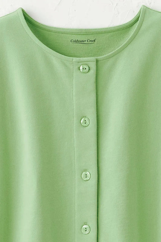 Boxy Button-Front Tee