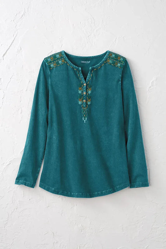 Santa Rosa Vintage-Wash Henley