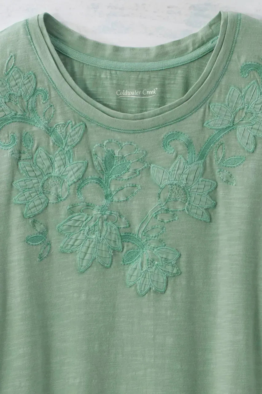 Swirling Petals Slub Tee