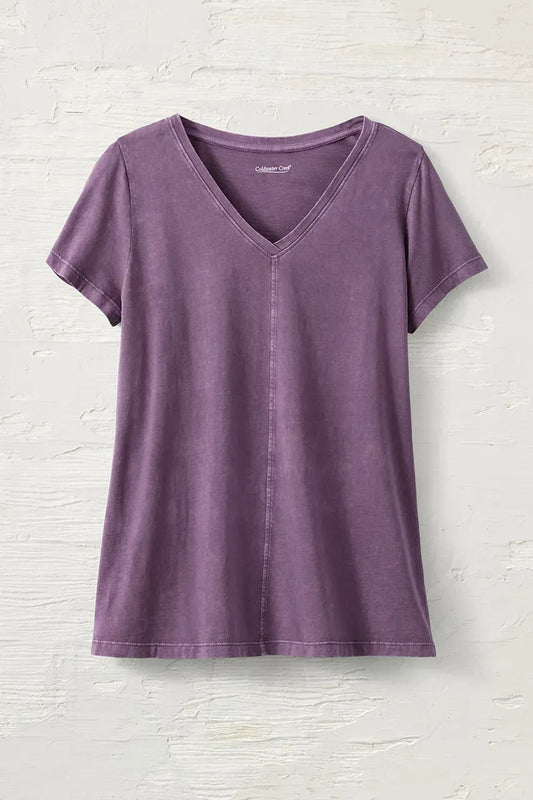 Vintage-Wash V-Neck Tee