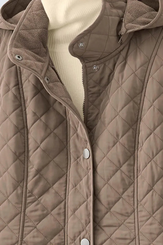 Quilted Hooded Car Coat