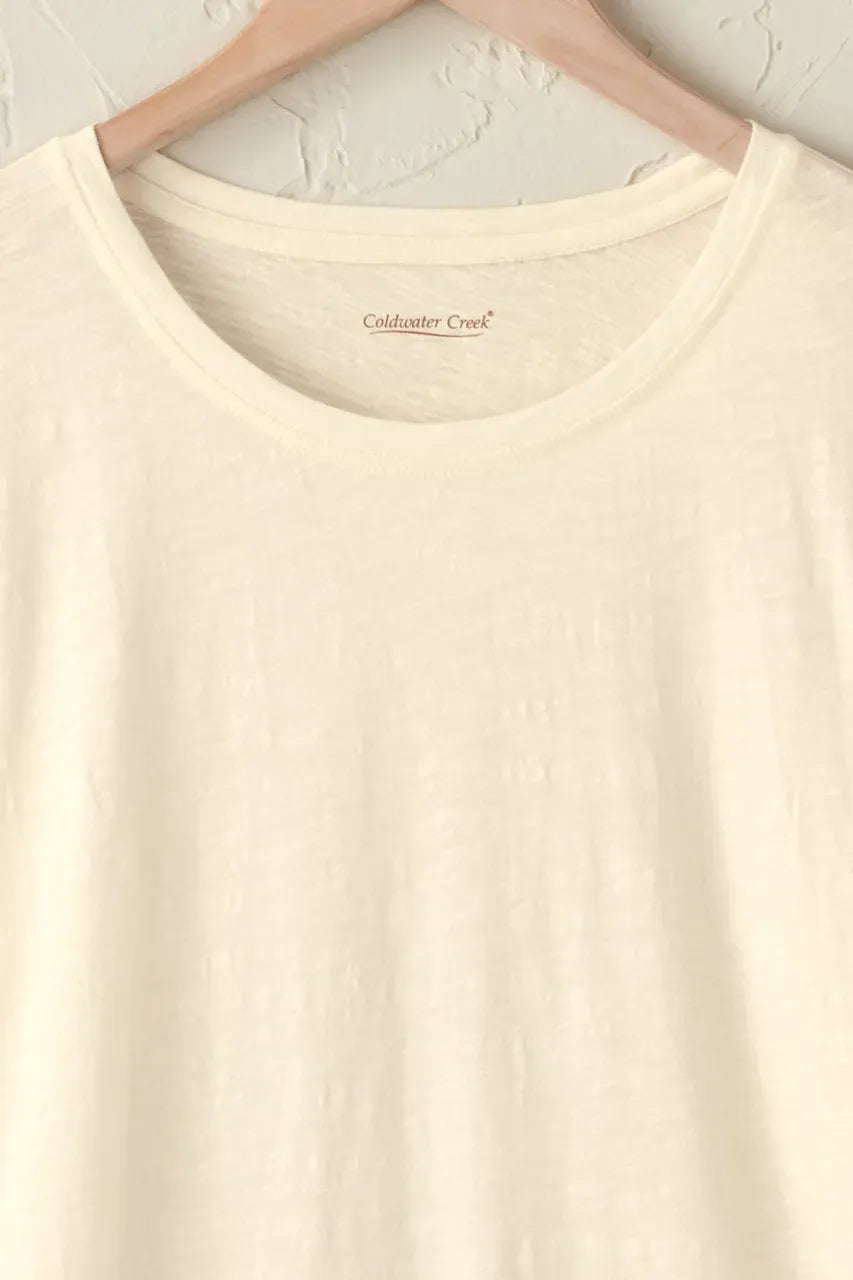 Ruffled Charm Slub Tee