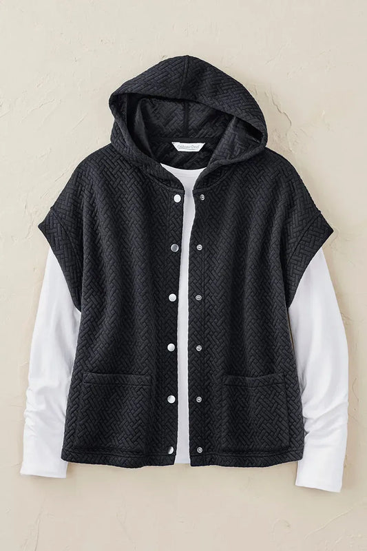 Cap-Sleeve Quilted Vest