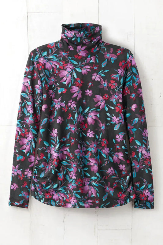PrimaKnit® Midnight Blossom Turtleneck