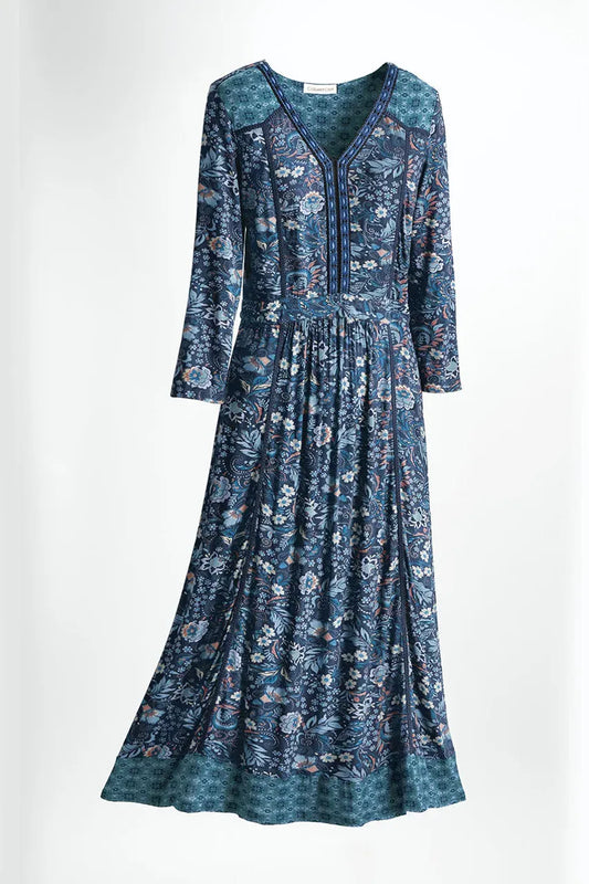 Tale of Two Prints Knit Dress