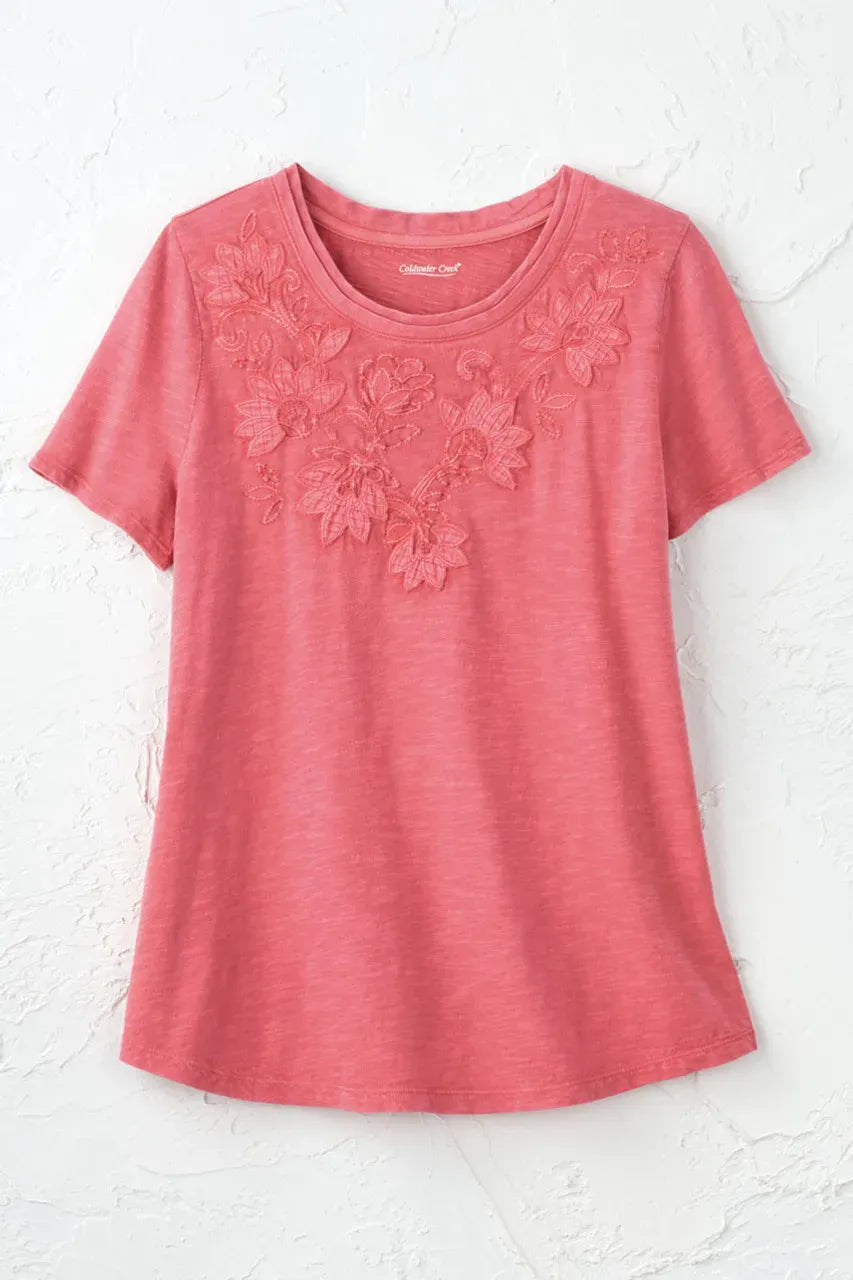 Swirling Petals Slub Tee