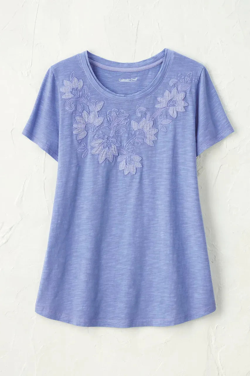 Swirling Petals Slub Tee