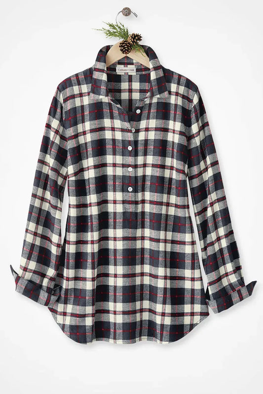 Joyful Celebration Plaid Tunic