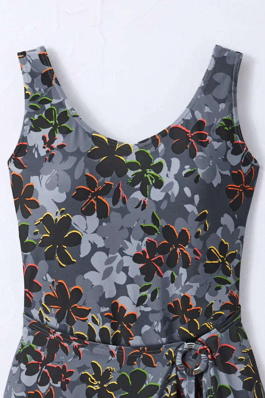 Vibrant Flora ShapeMeTM Sarong Swimdress