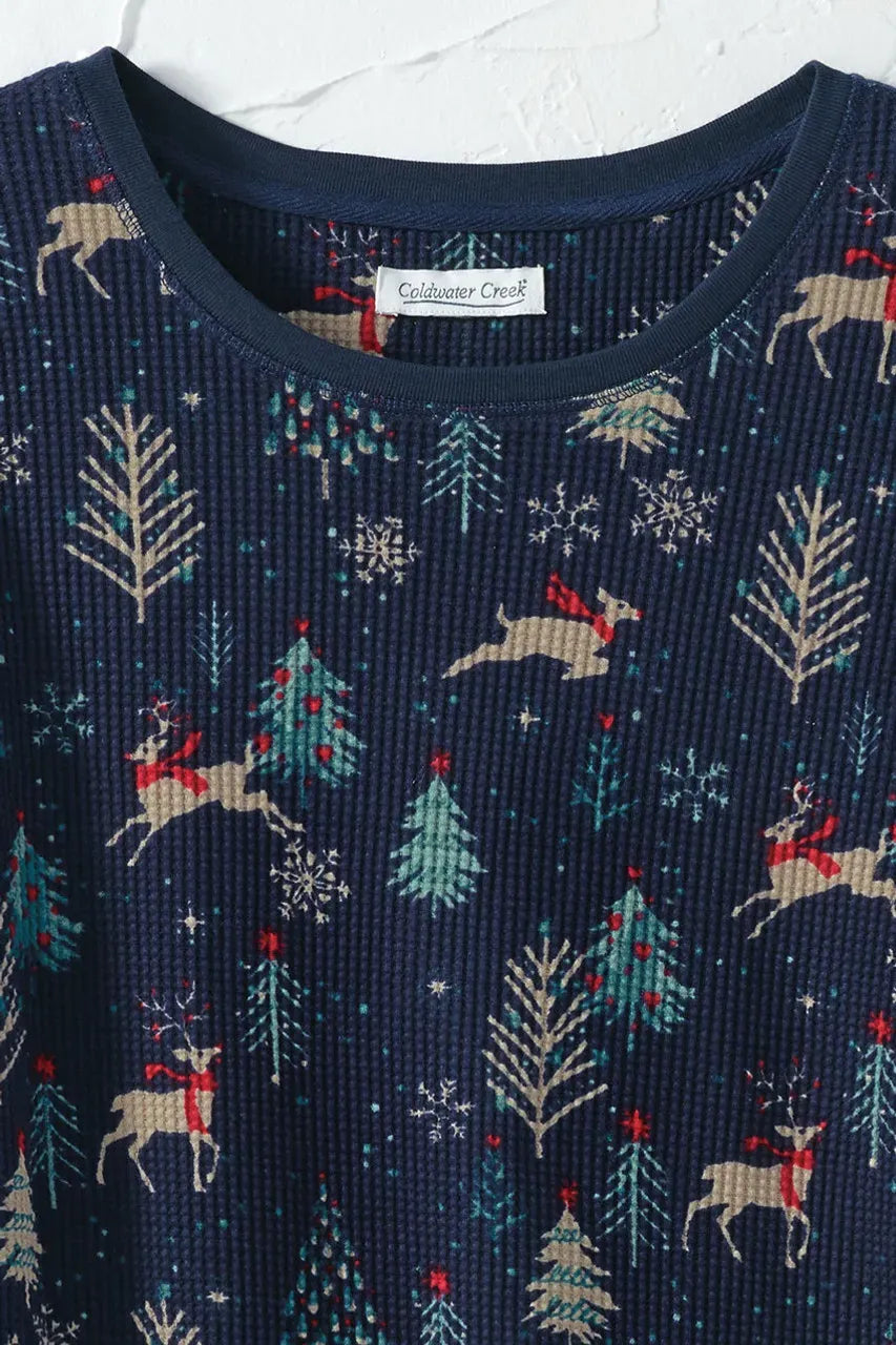 Winter Whimsy Waffle Tunic