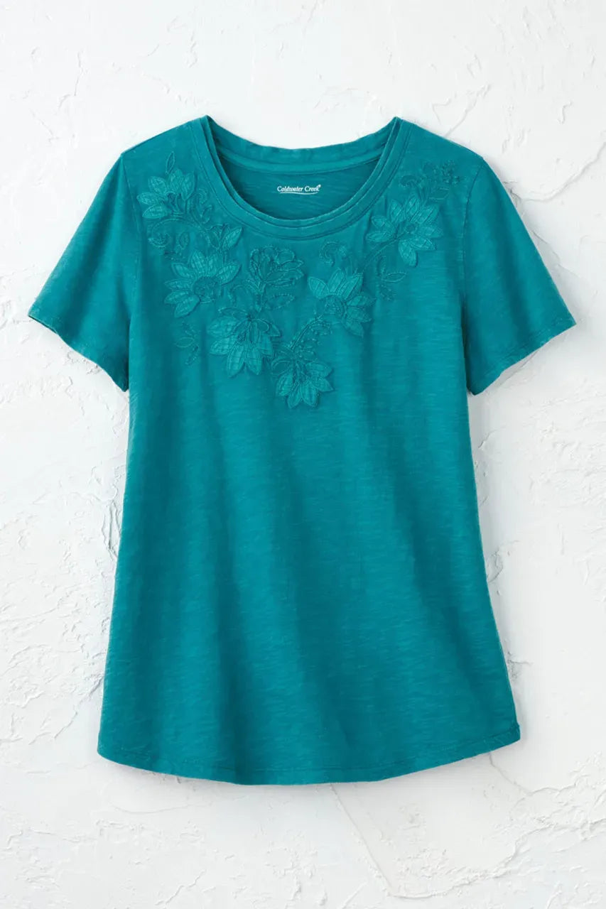 Swirling Petals Slub Tee