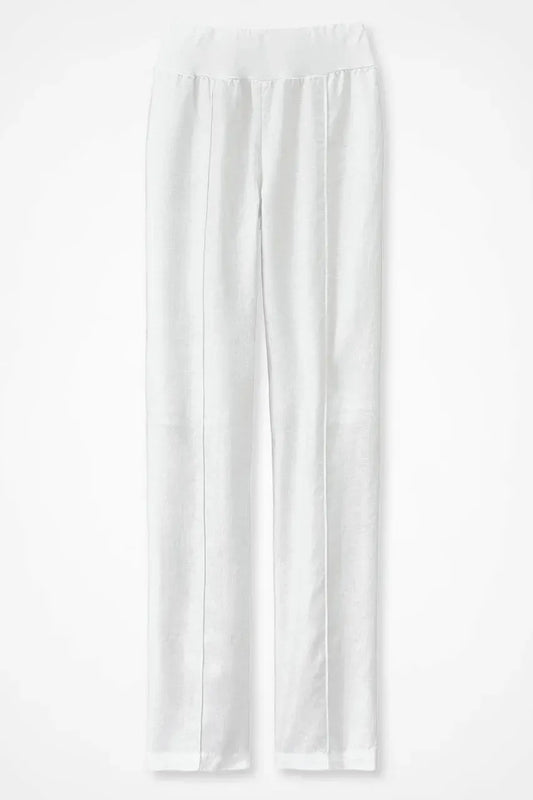 Knit Waistband Linen Pants