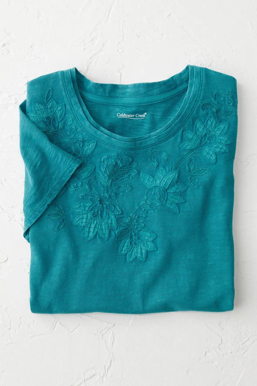 Swirling Petals Slub Tee
