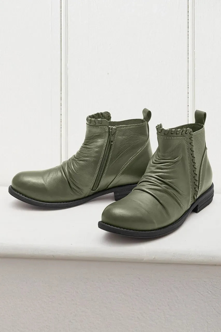 Carmen Leather Booties by Walk With MeTM.