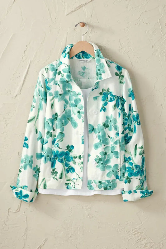 Floral Journeys Linen Jacket