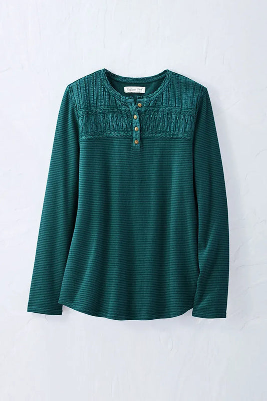 Textured Knit Henley