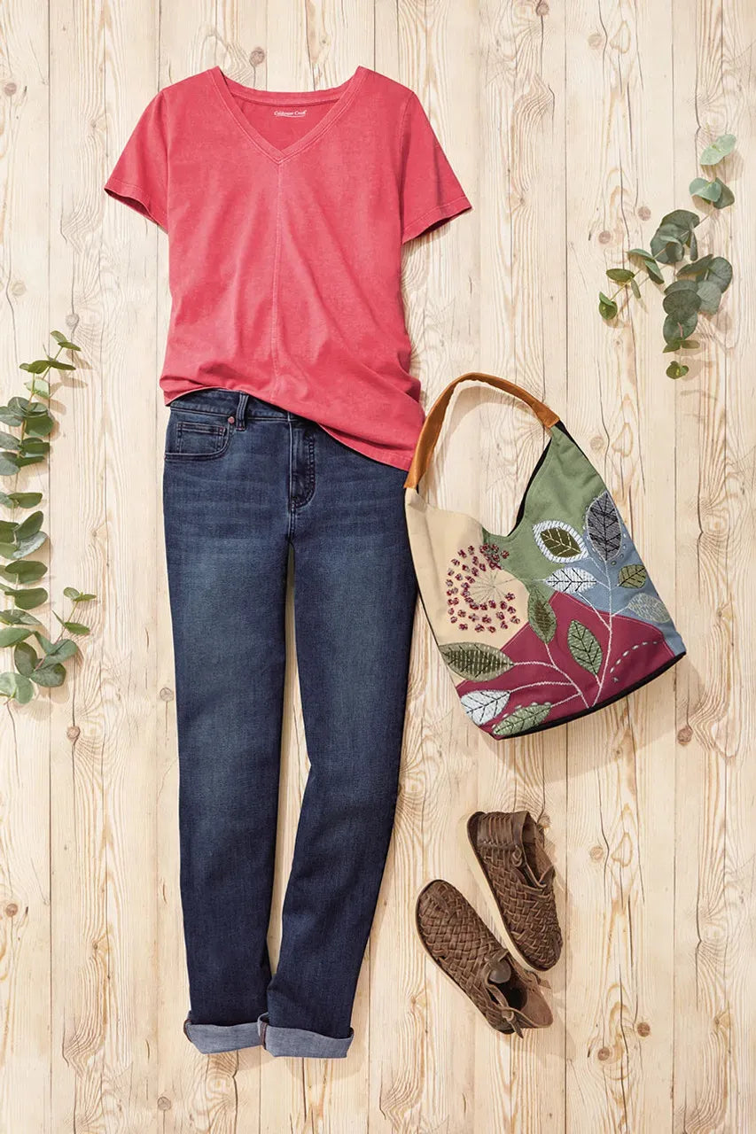 Vintage-Wash V-Neck Tee