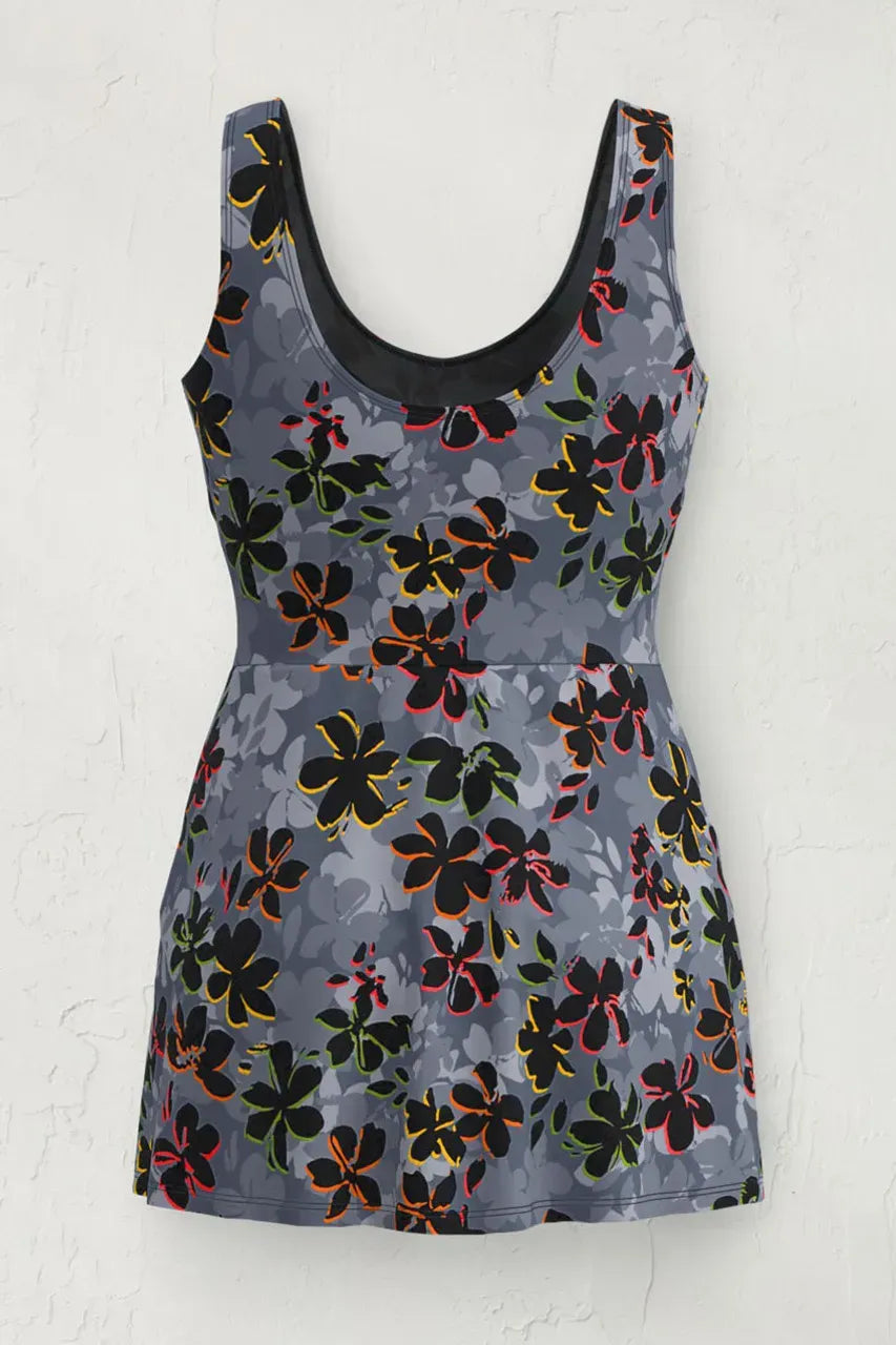 Vibrant Flora ShapeMeTM Sarong Swimdress
