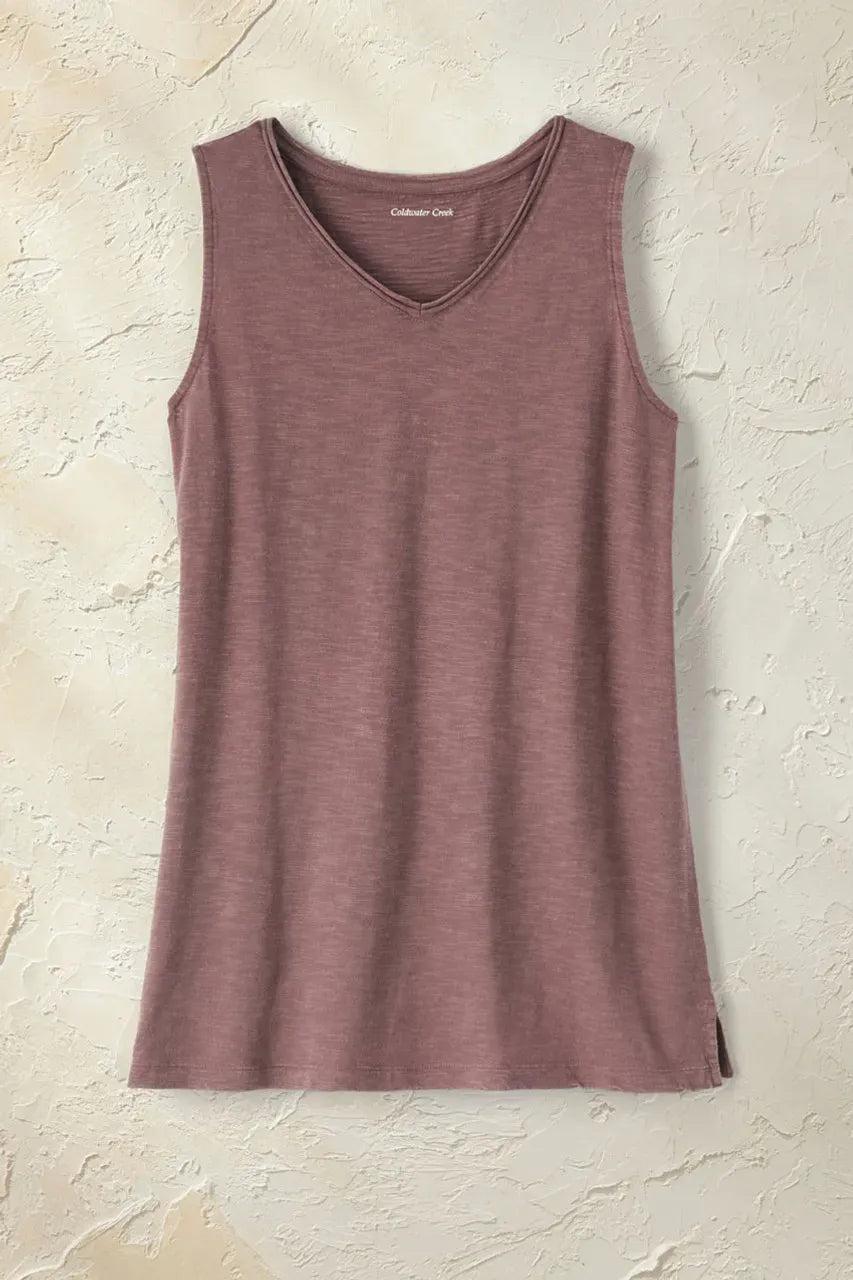 Everyday Ease Sleeveless Slub Tunic