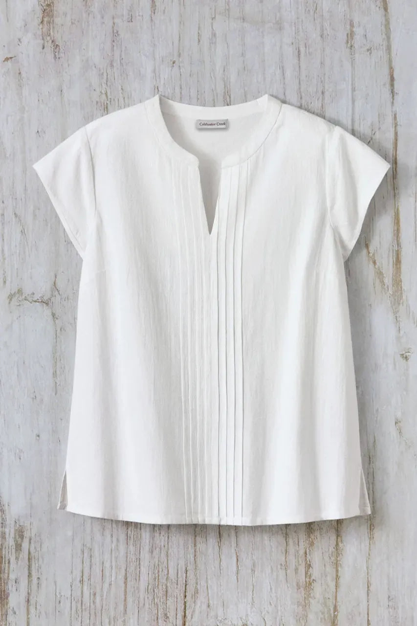 Summer Light Pintuck Top