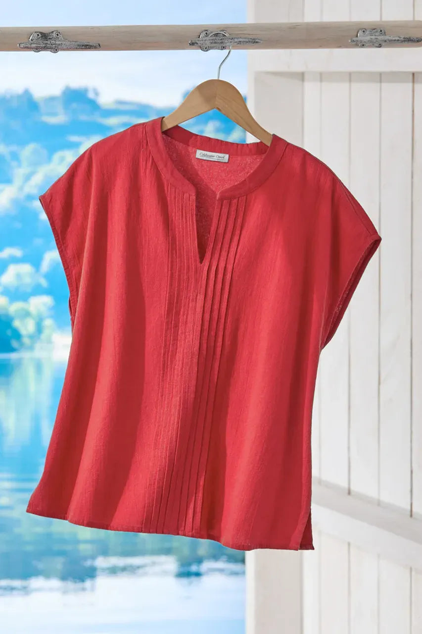 Summer Light Pintuck Top