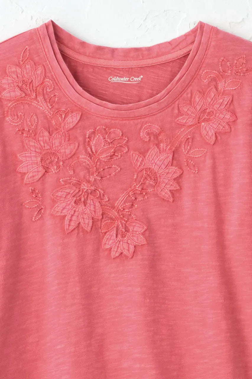 Swirling Petals Slub Tee
