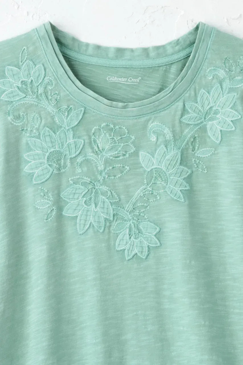 Swirling Petals Slub Tee