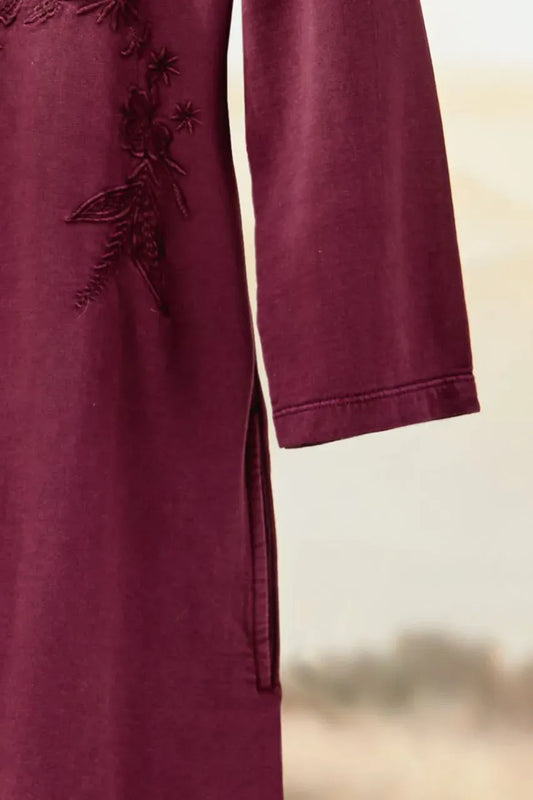 Embroidered French Terry Dress