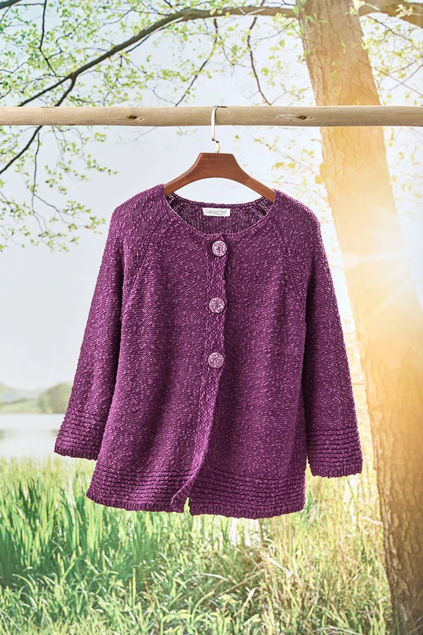 Buttoned Slub Cardigan